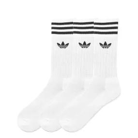 Adidas - Solid Crew 3 Pack Socks White/Black