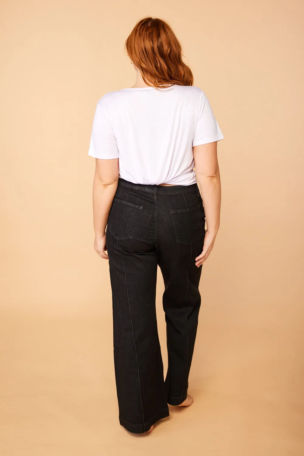 Adrift Denim Wide Leg Jeans in Black