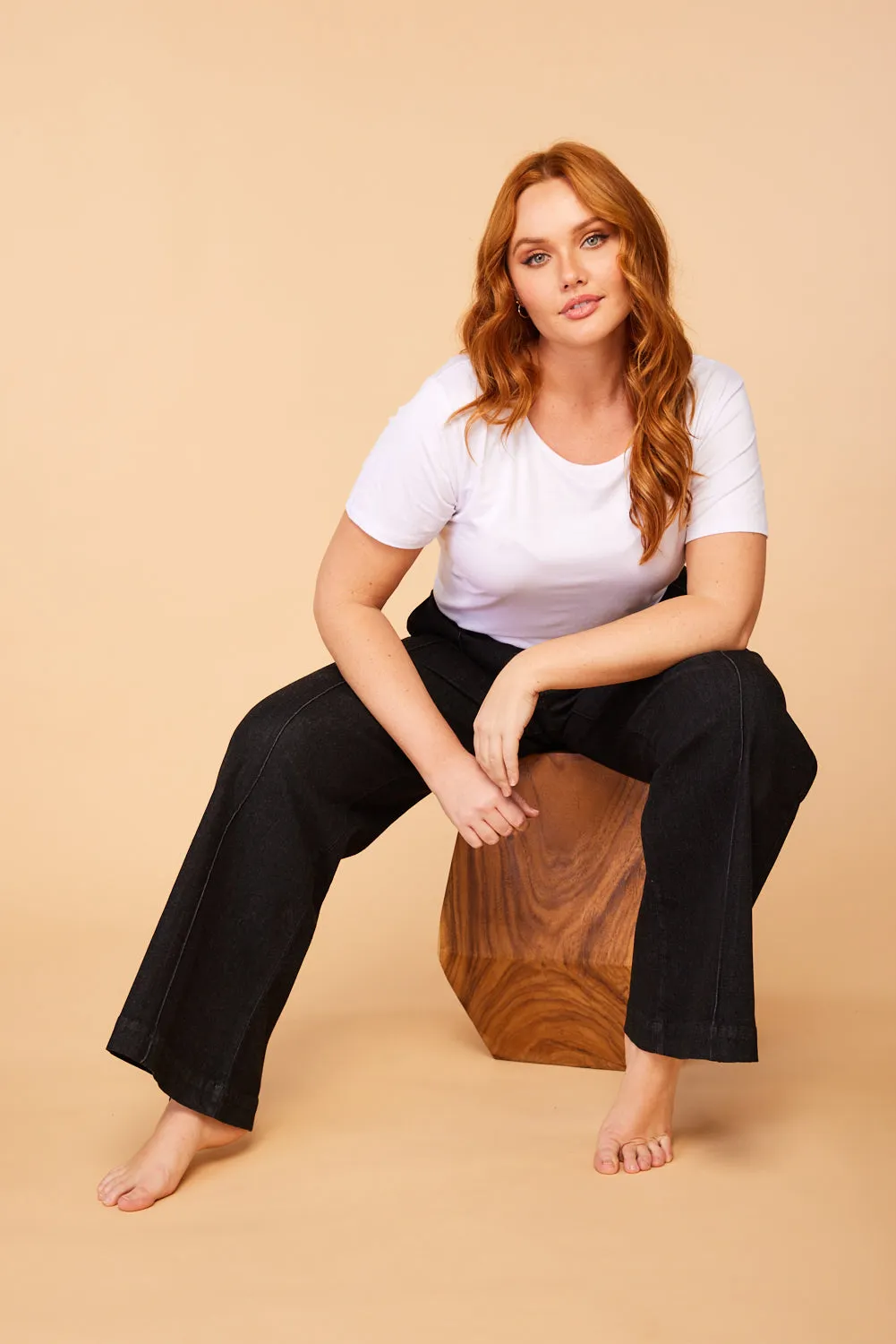 Adrift Denim Wide Leg Jeans in Black