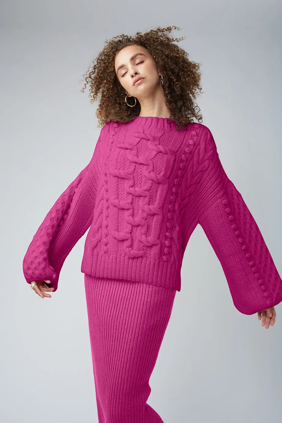 AURORA SWEATER | FUCHSIA