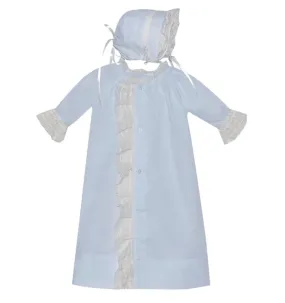 Baby Sen Blue Finn Daygown with Bonnet