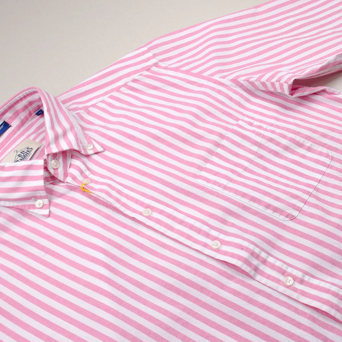 BD Baggies - Bradfort BD Shirt With Pocket - Pink Stripes