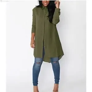 Blouse Shirt Loose Asymmetric