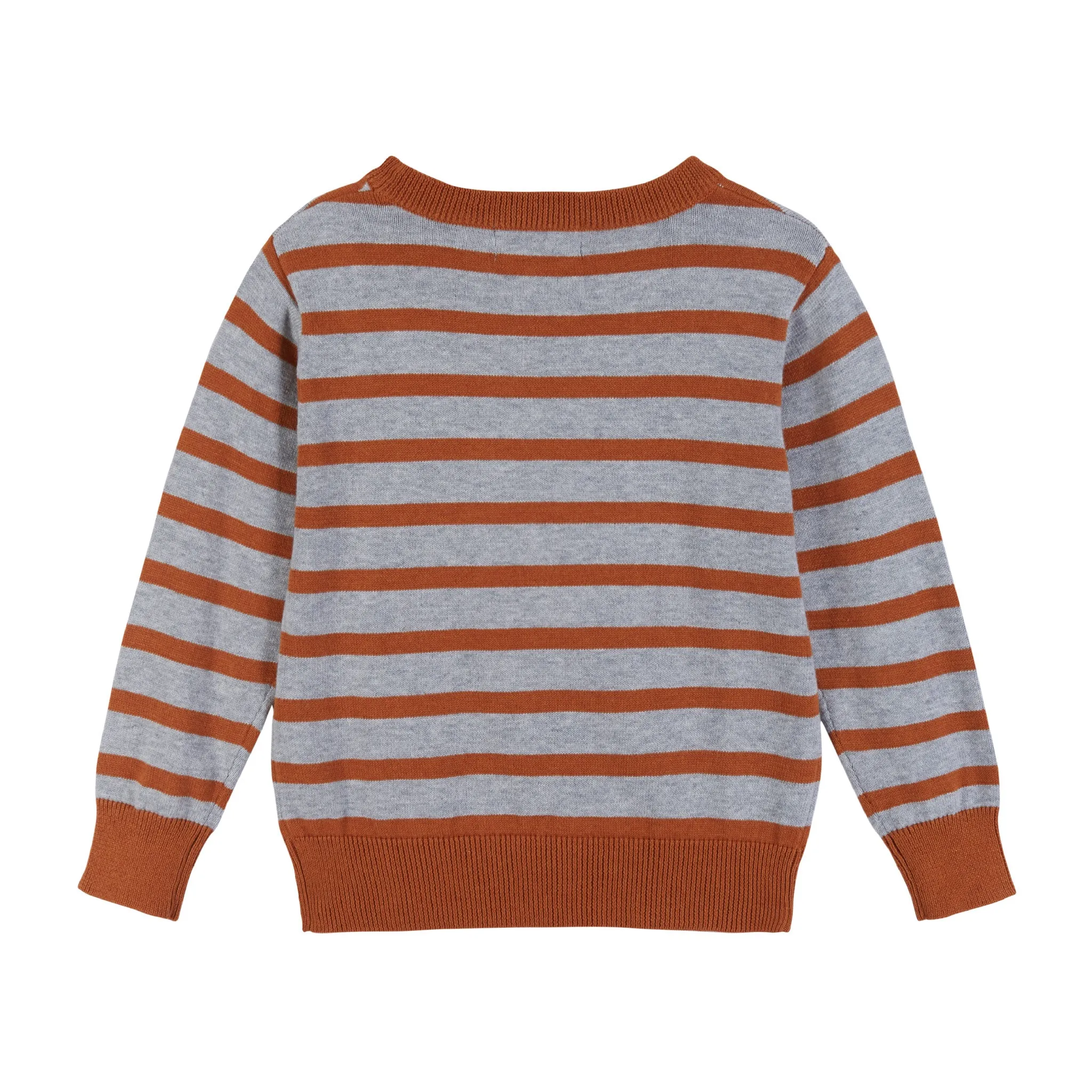 Boys Striped Fox Sweater