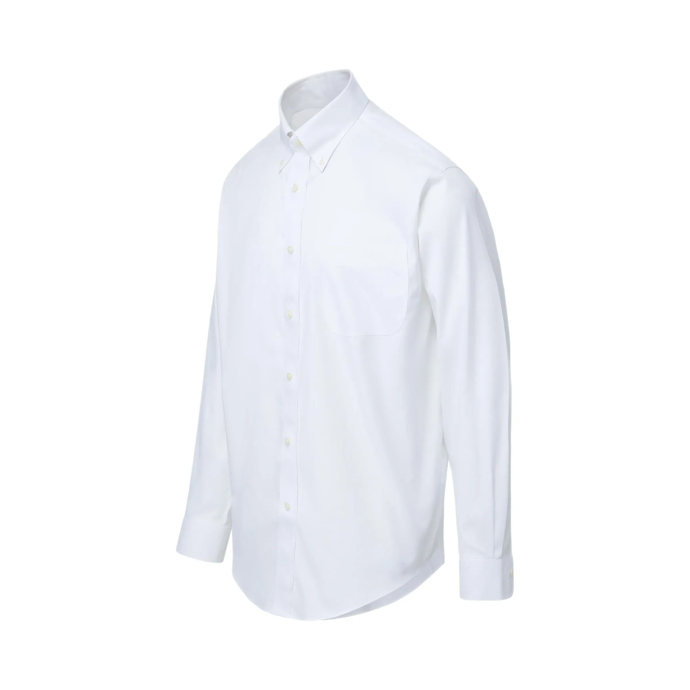 Brooks Brothers  X MagnaReady Stretch Long Sleeve White  Polo Button-Down Collar with Magnetic Closures