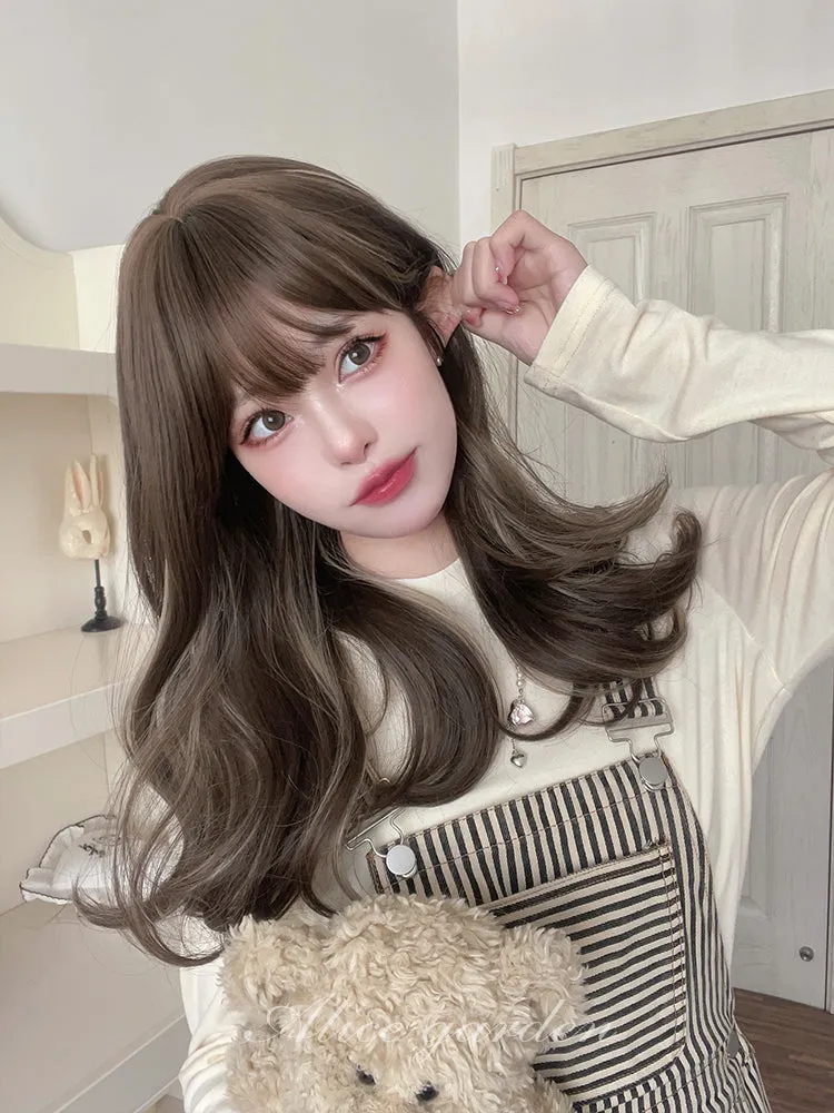 Casual Series Cute Mixed Ash Brown Wig ON996