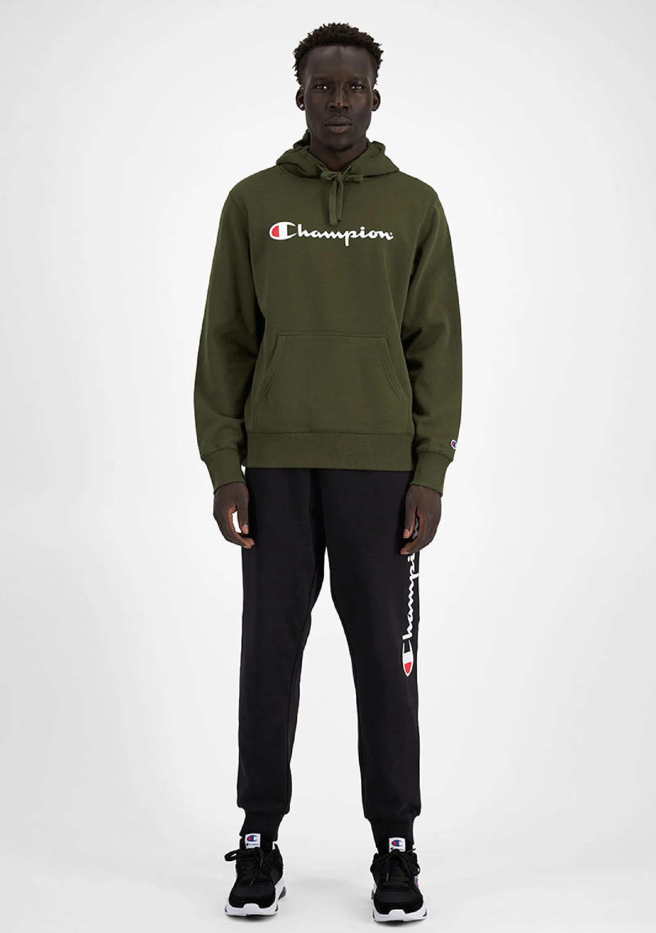 Champion Mens Script Hoodie <br> AY79N FTR