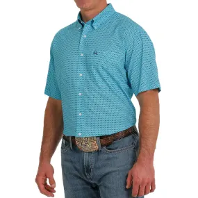 Cinch Men's ArenaFlex Short Sleeve Circle Print  Button-Down Shirt