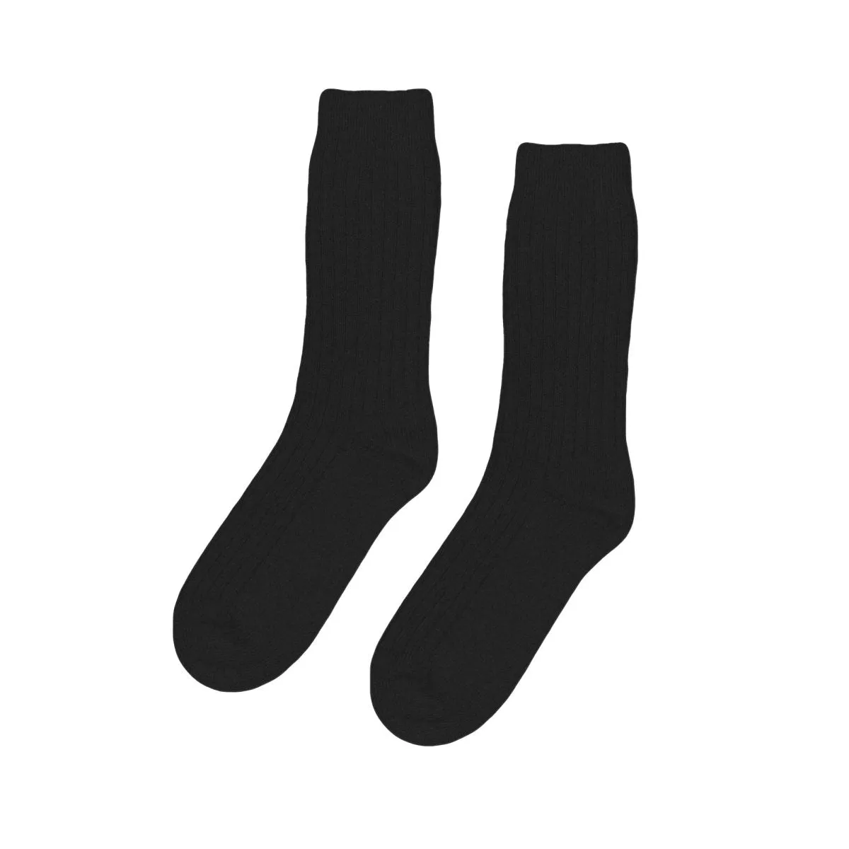 Colorful Merino wool Blend sock Deep Black