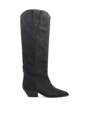 Denvee High Boots in Faded Black