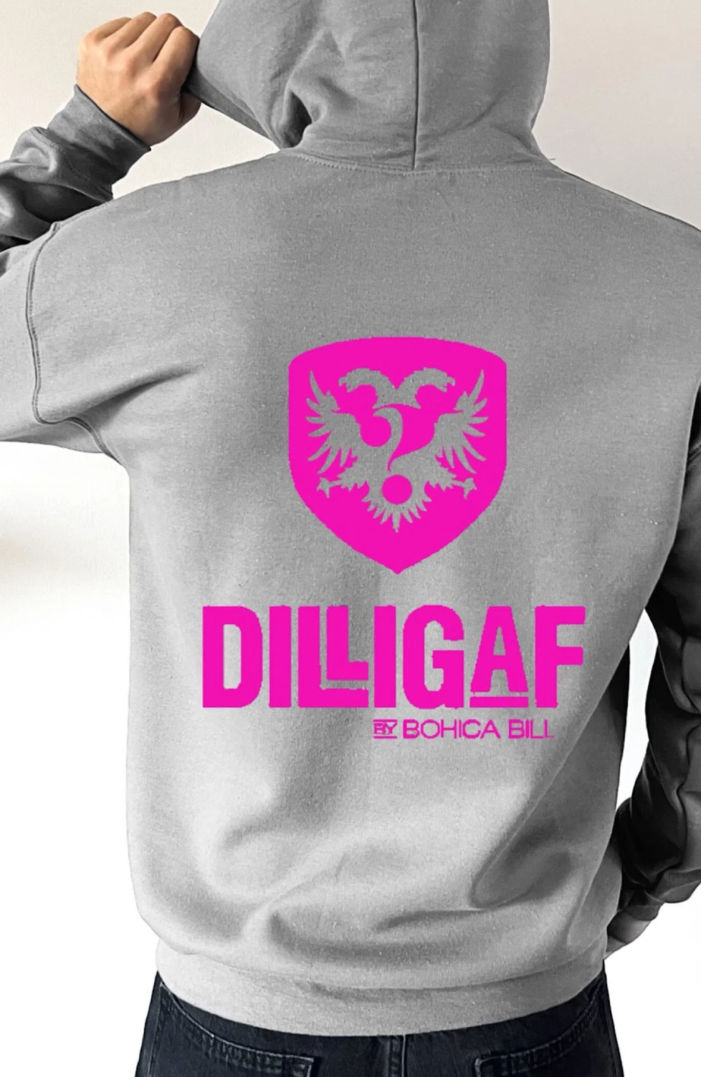 Dilligaf Classic Pullover Hoody Grey & White Variety