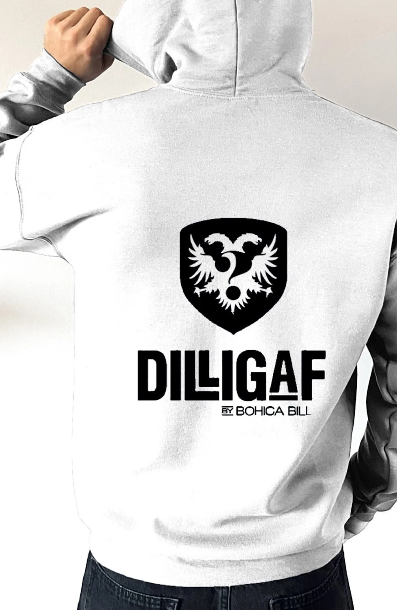 Dilligaf Classic Pullover Hoody Grey & White Variety