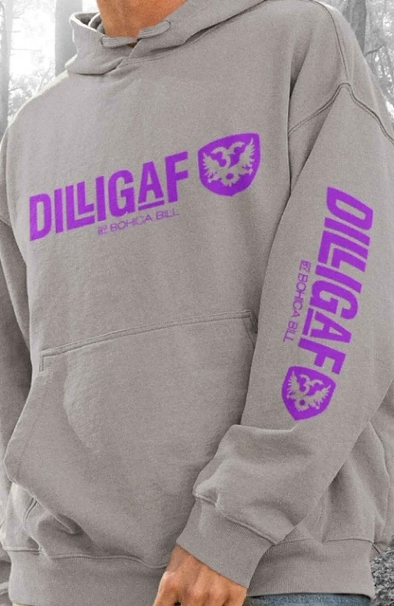 Dilligaf Classic Pullover Hoody Grey & White Variety