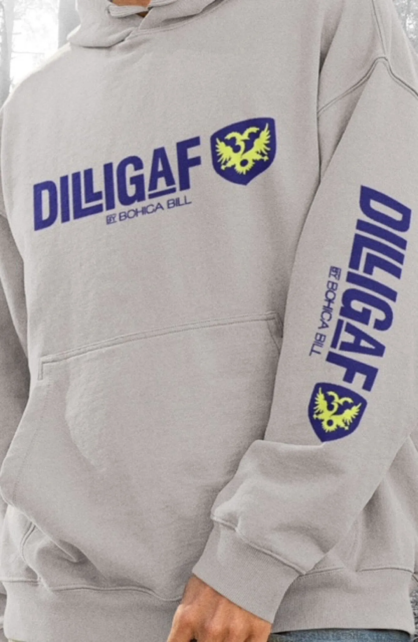 Dilligaf Classic Pullover Hoody Grey & White Variety