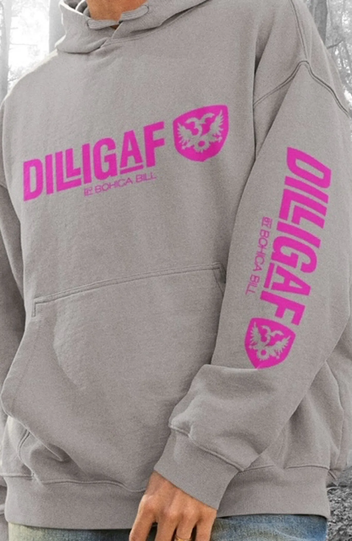 Dilligaf Classic Pullover Hoody Grey & White Variety