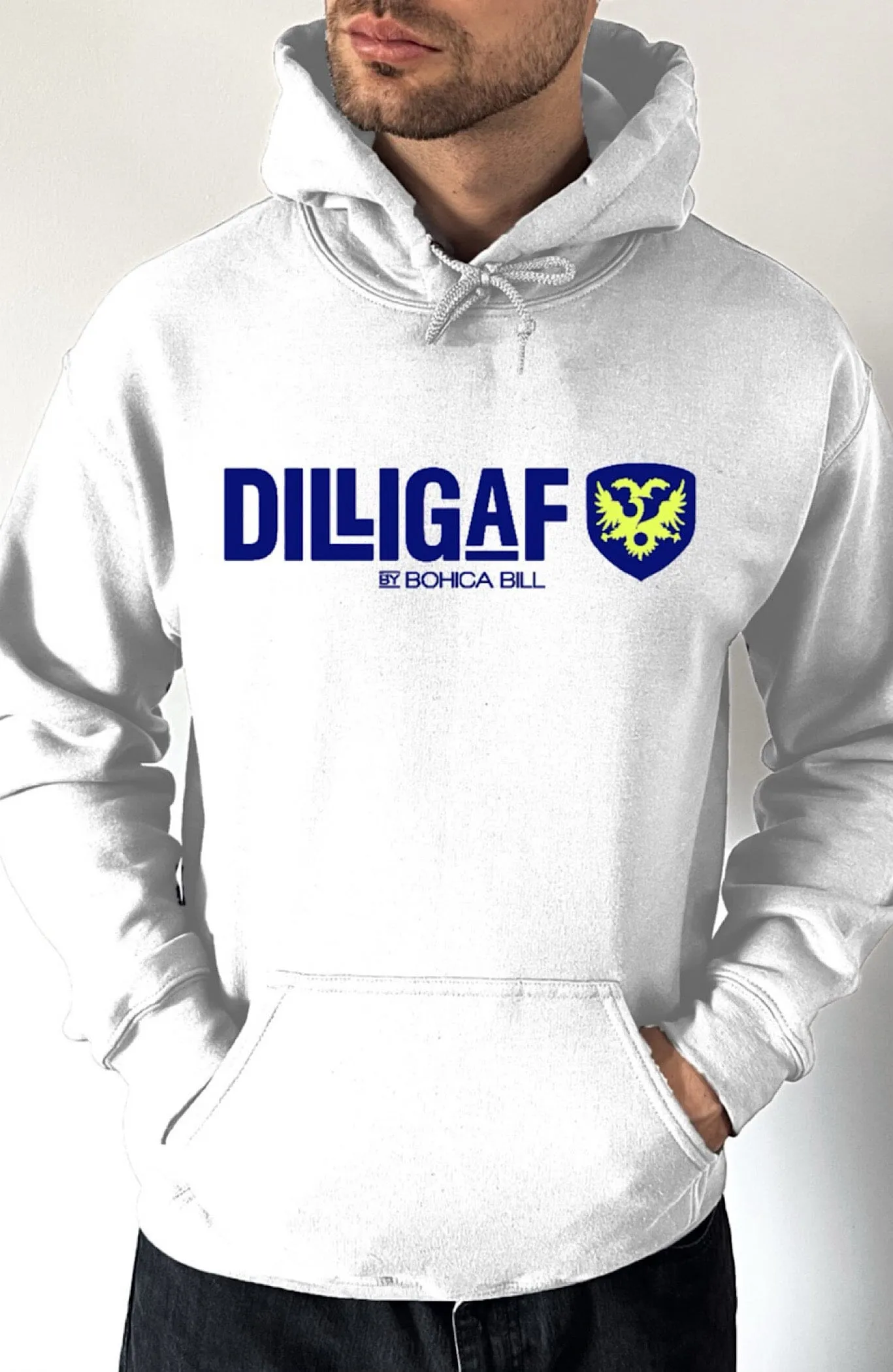 Dilligaf Classic Pullover Hoody Grey & White Variety