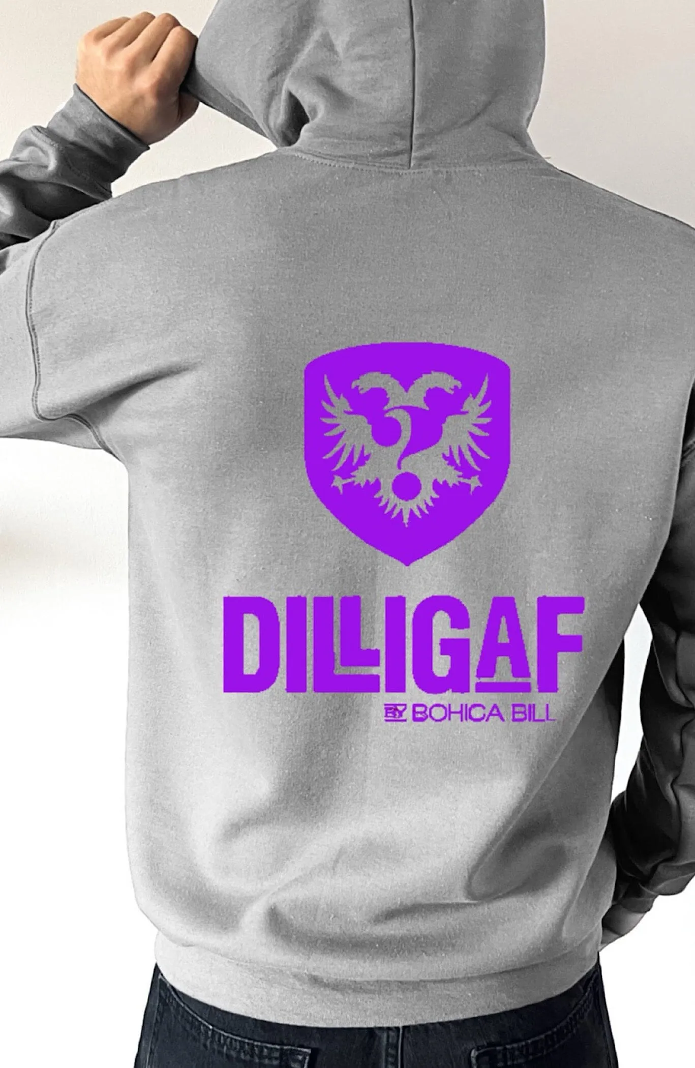 Dilligaf Classic Pullover Hoody Grey & White Variety