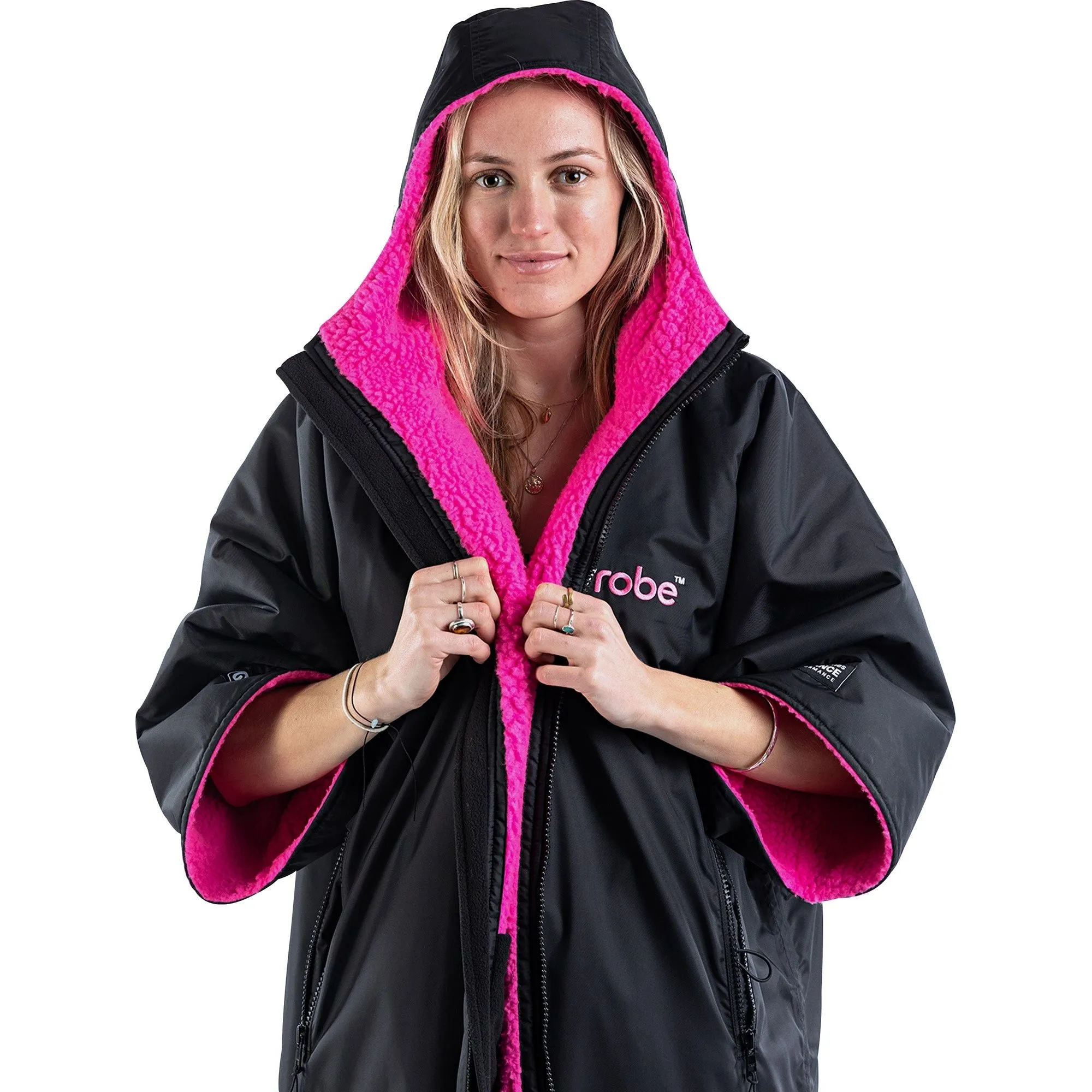 Dryrobe Advance Short Sleeve Changing Robe - Pink