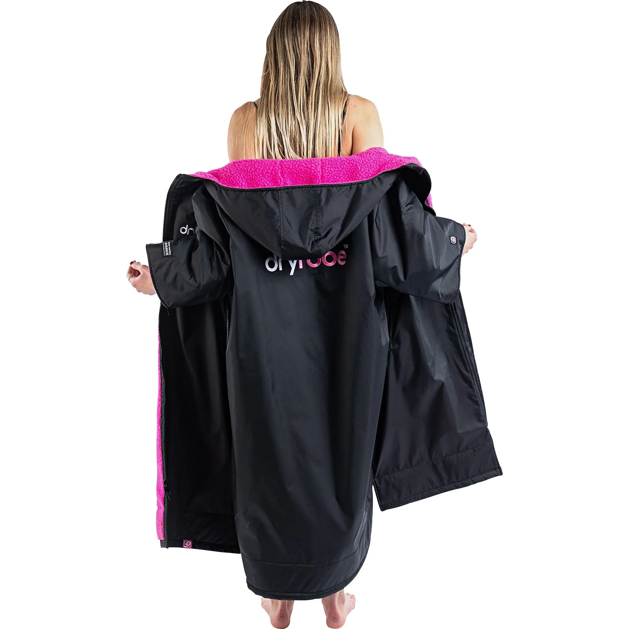 Dryrobe Advance Short Sleeve Changing Robe - Pink