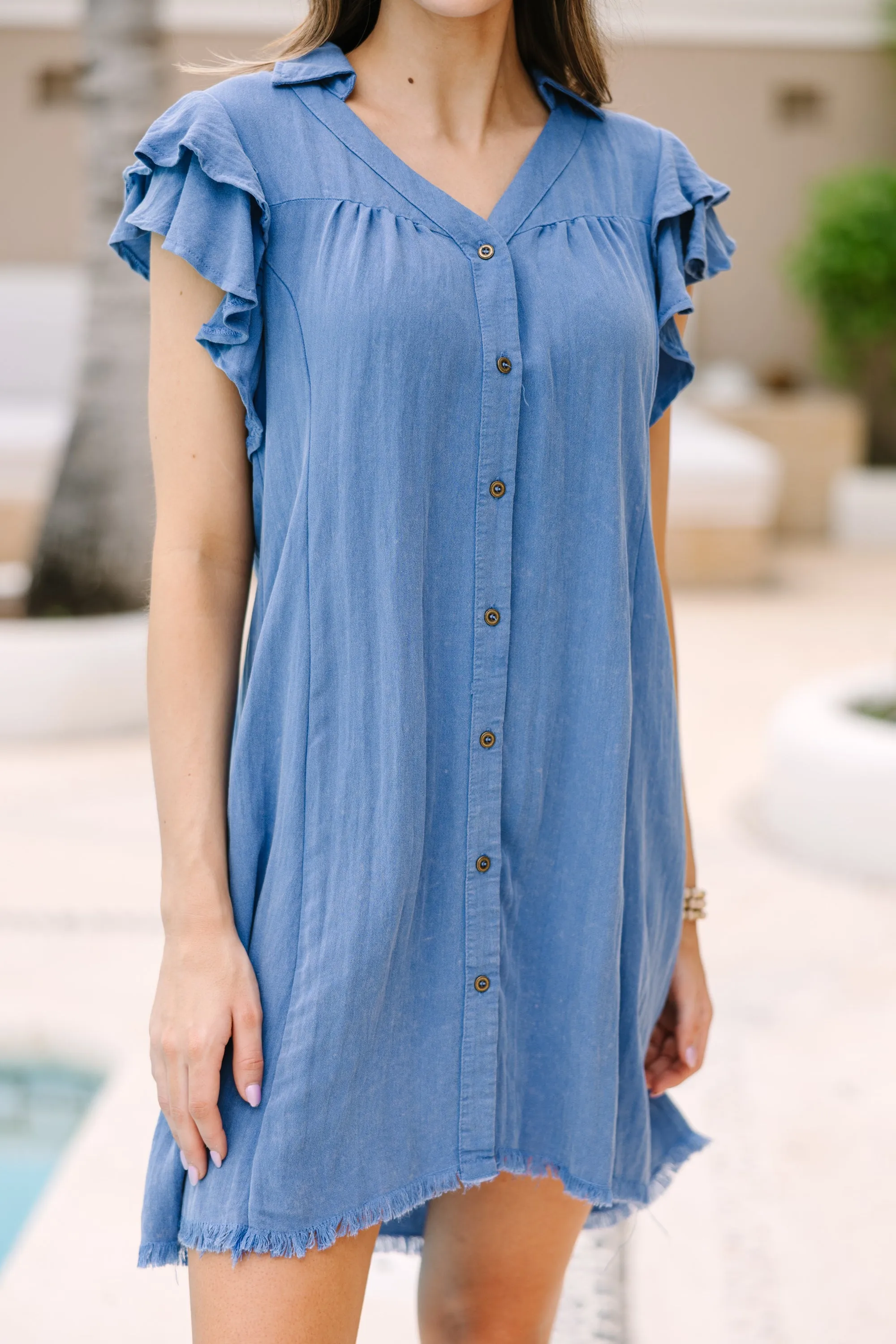 Easy Day Ahead Ocean Blue Dress