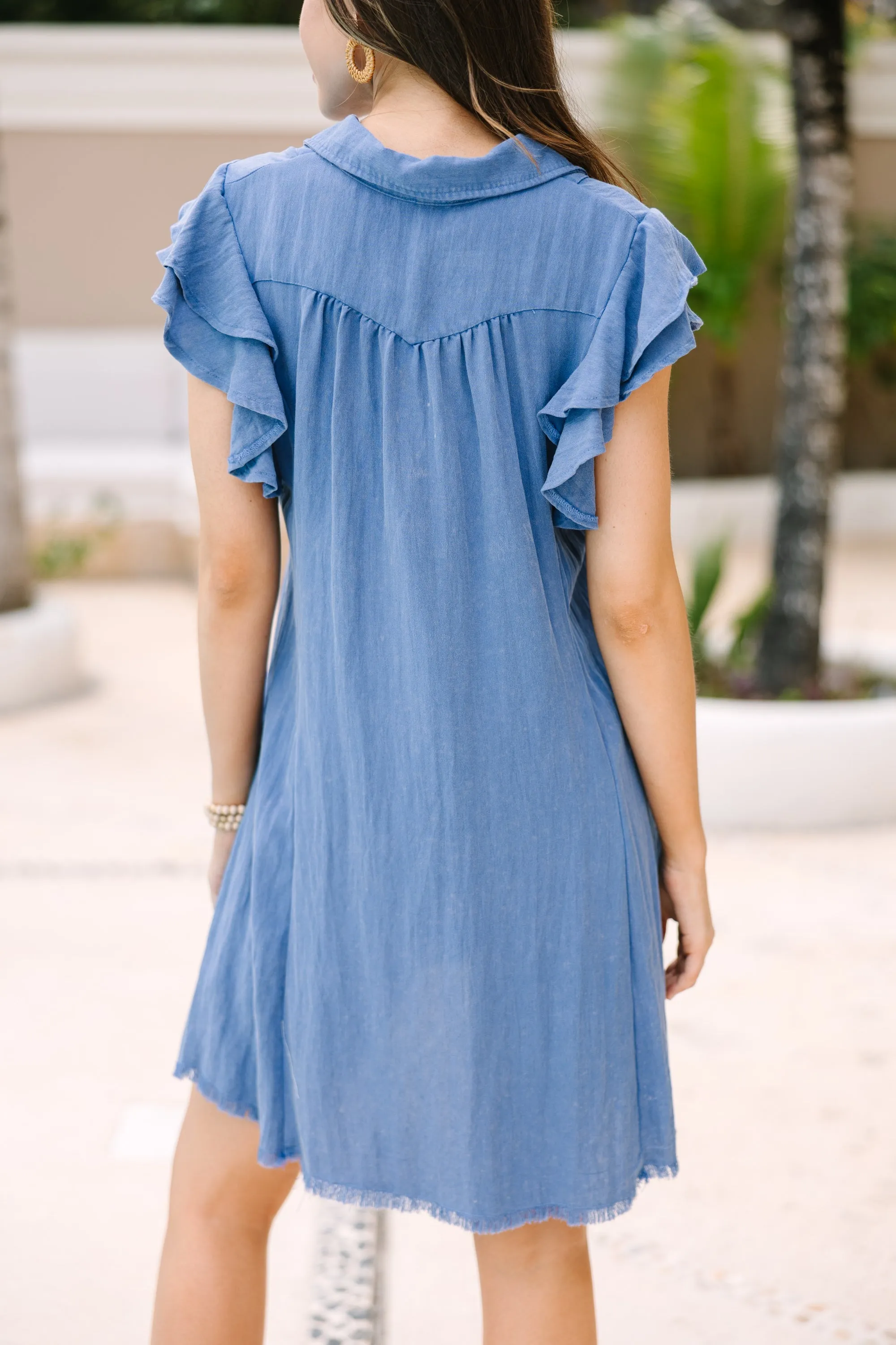 Easy Day Ahead Ocean Blue Dress