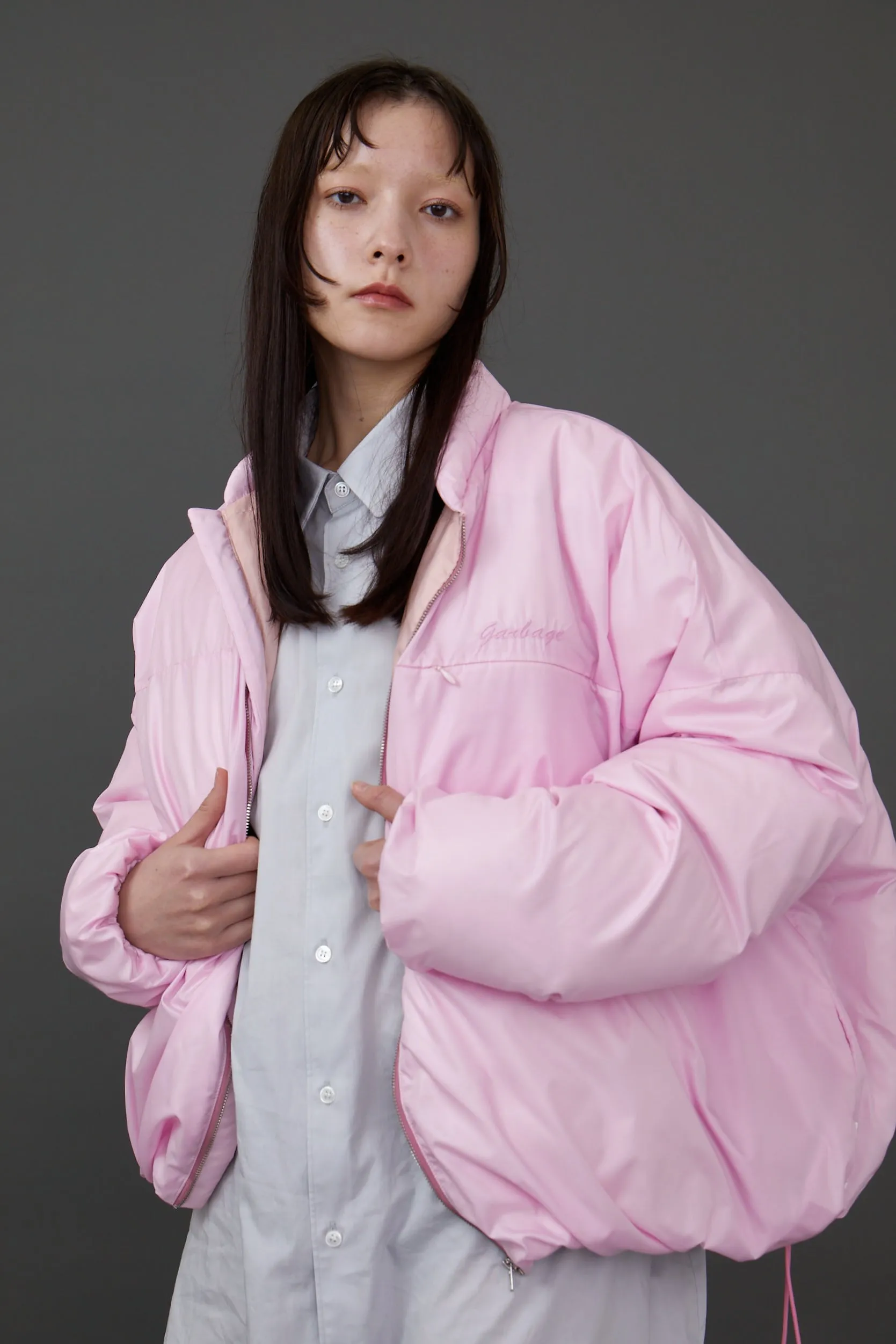 Embroidery Duck Down JKT / PINK