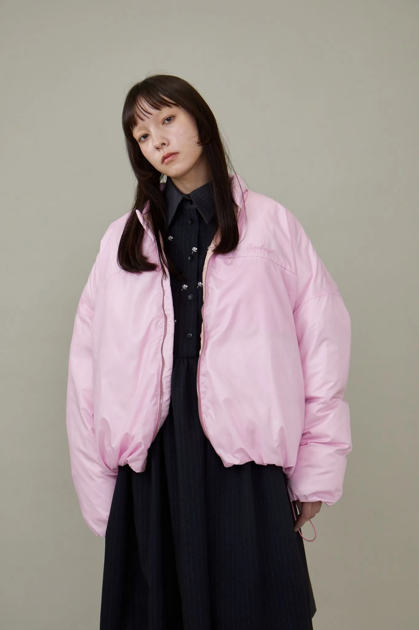 Embroidery Duck Down JKT / PINK