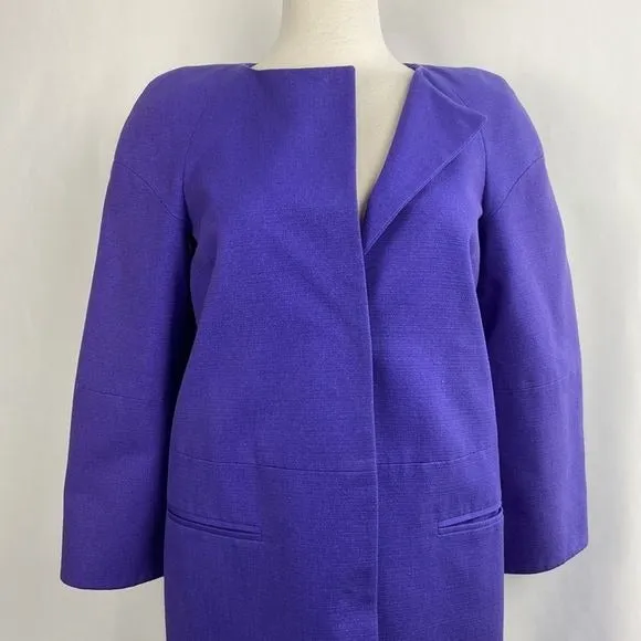 Emilio PucciPurple Silk Cotton Blend Spring Jacket