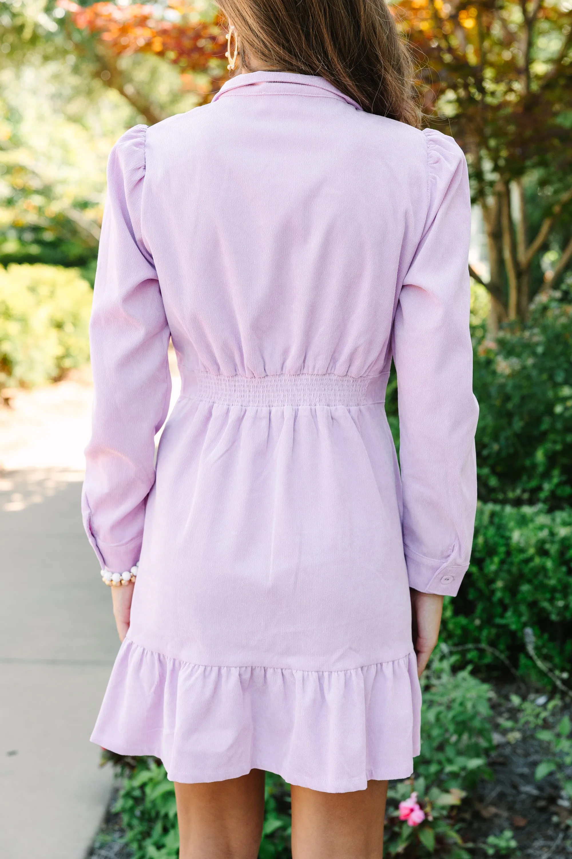 Fate: Catch You Later Lilac Purple Button Down Dress