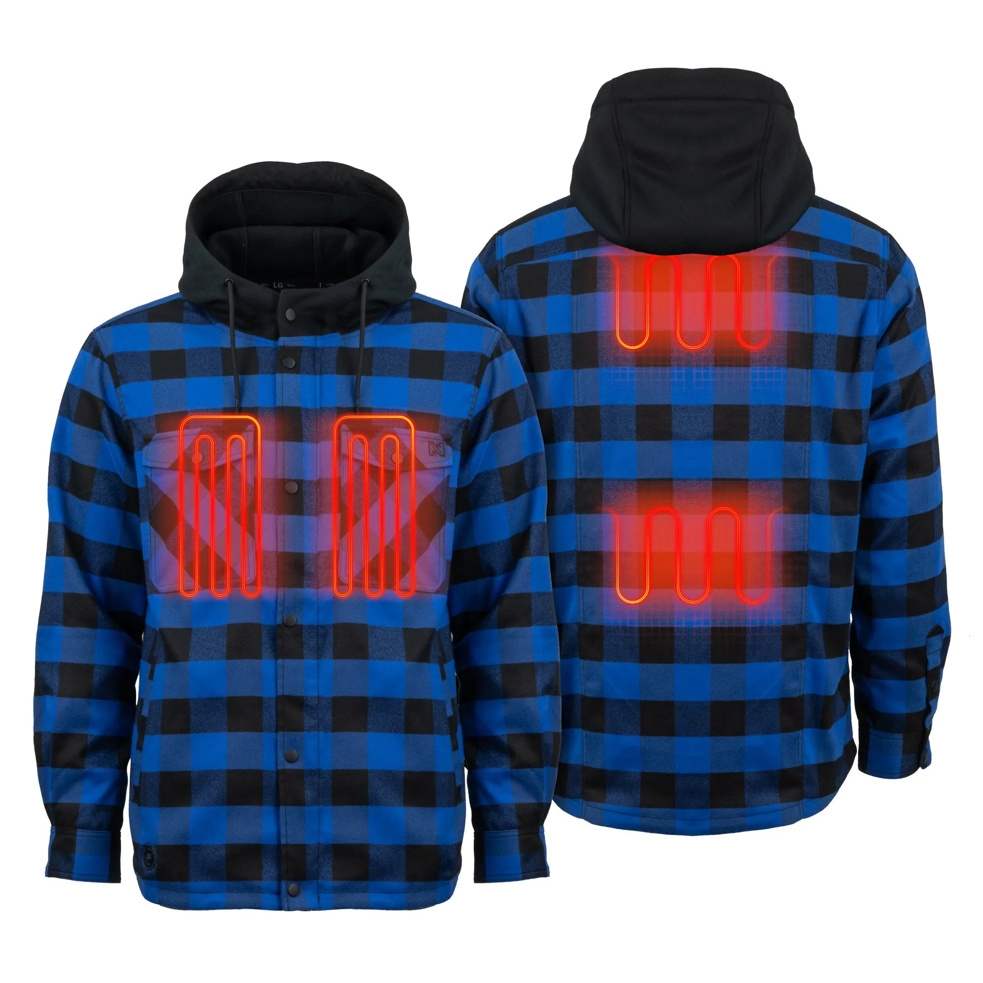 Flannel Hoodie Heated Jacket Men’s