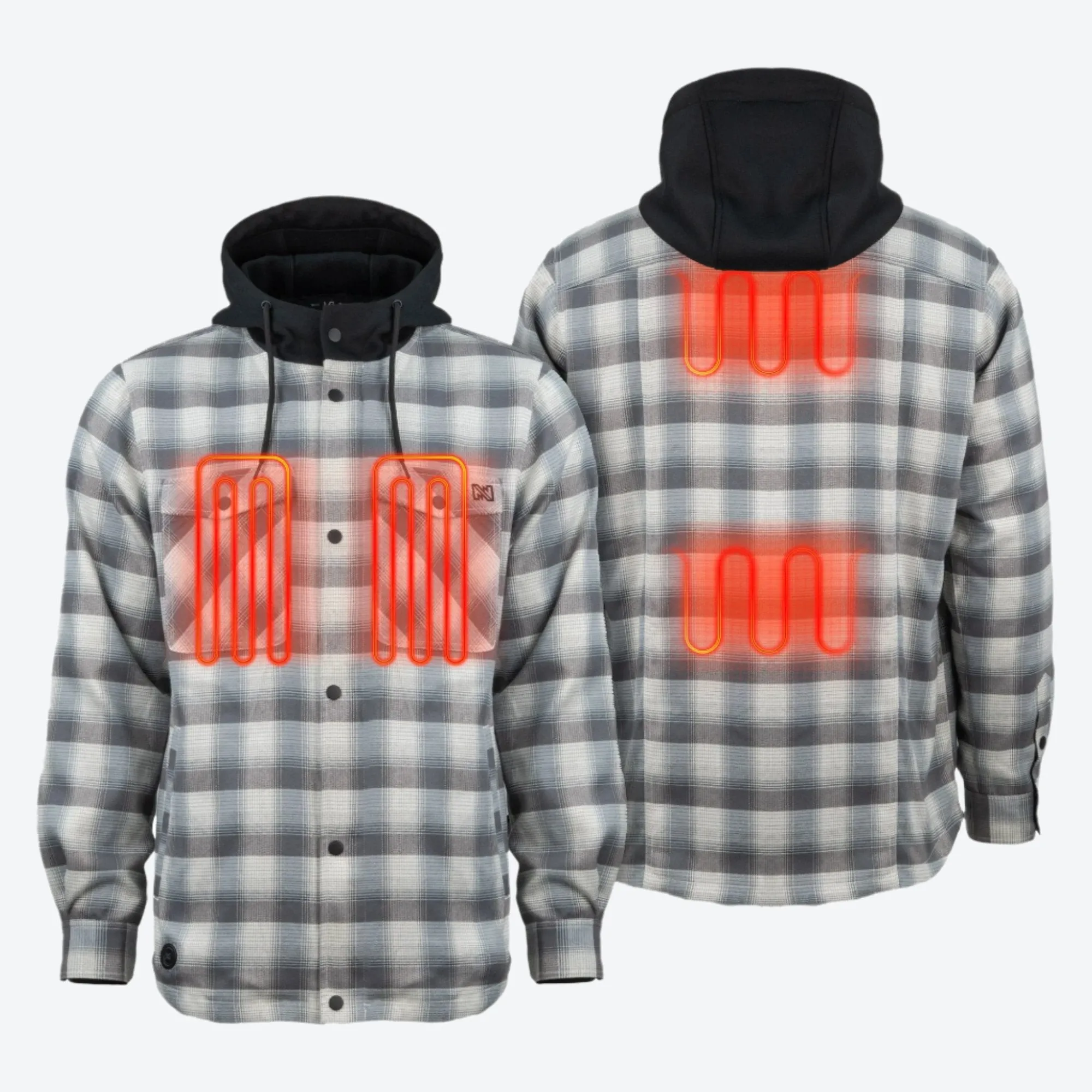 Flannel Hoodie Heated Jacket Men’s