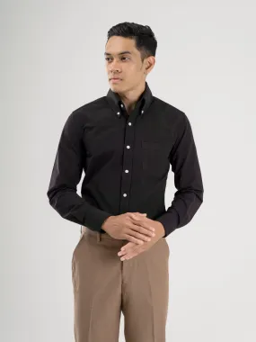 Formal Shirt - Black Oxford Button-Down Collar