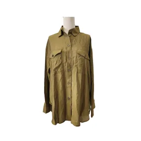 H&M Olive Oversized Collared Shirt | Like New |