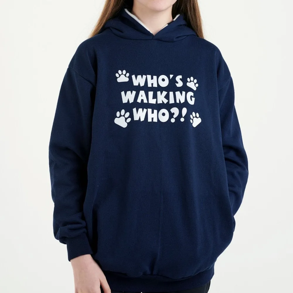 Hazy Blue Womens Hooded Sweatshirts -  Whos Walking Who -Oscar