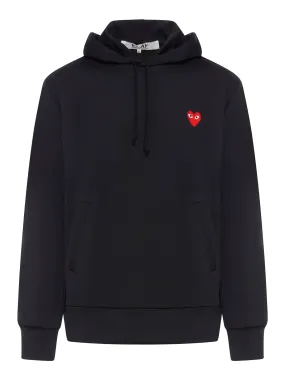 heart appliqué hoodie