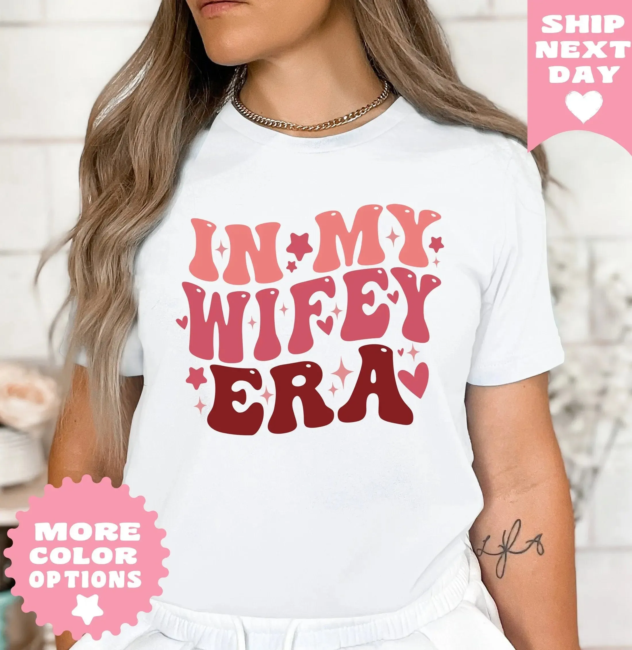 in my wifey era Tshirt,in my era shirt,concert shirt,comfort colors,wife  shirt,retro wife,funny wife shirt,funny gift for wife,wife era tee