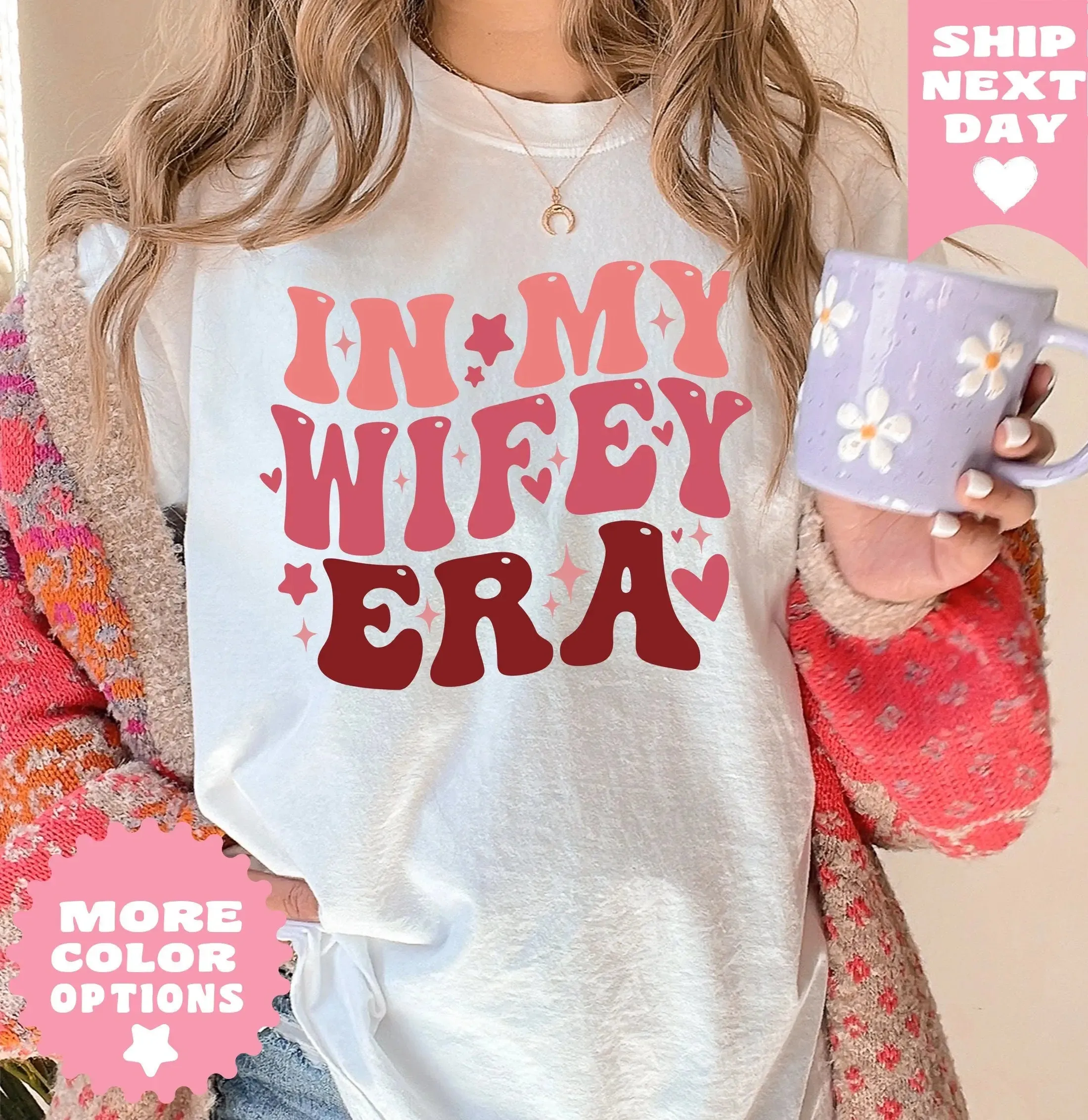 in my wifey era Tshirt,in my era shirt,concert shirt,comfort colors,wife  shirt,retro wife,funny wife shirt,funny gift for wife,wife era tee