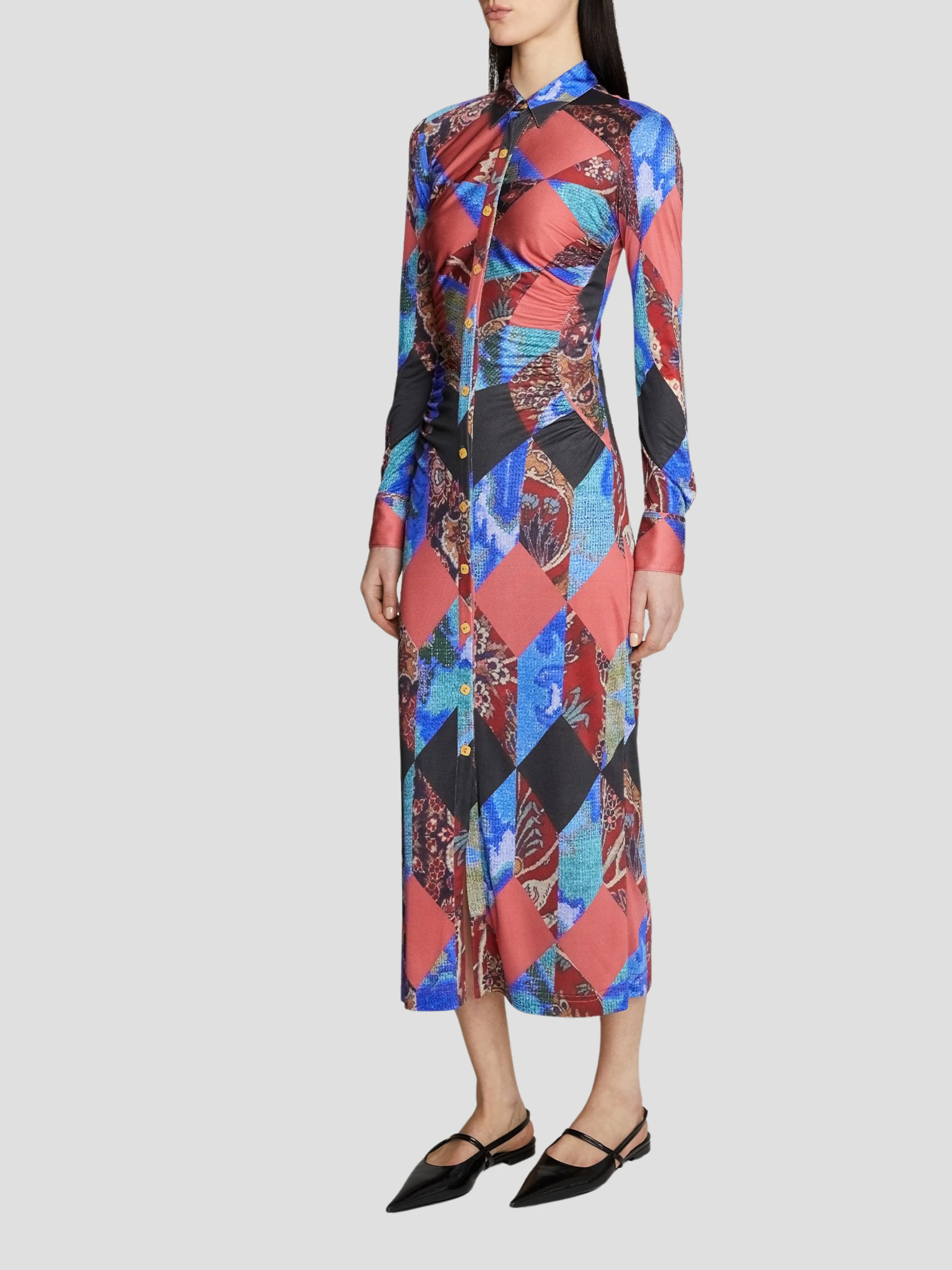 Ines Printed Midi Dress