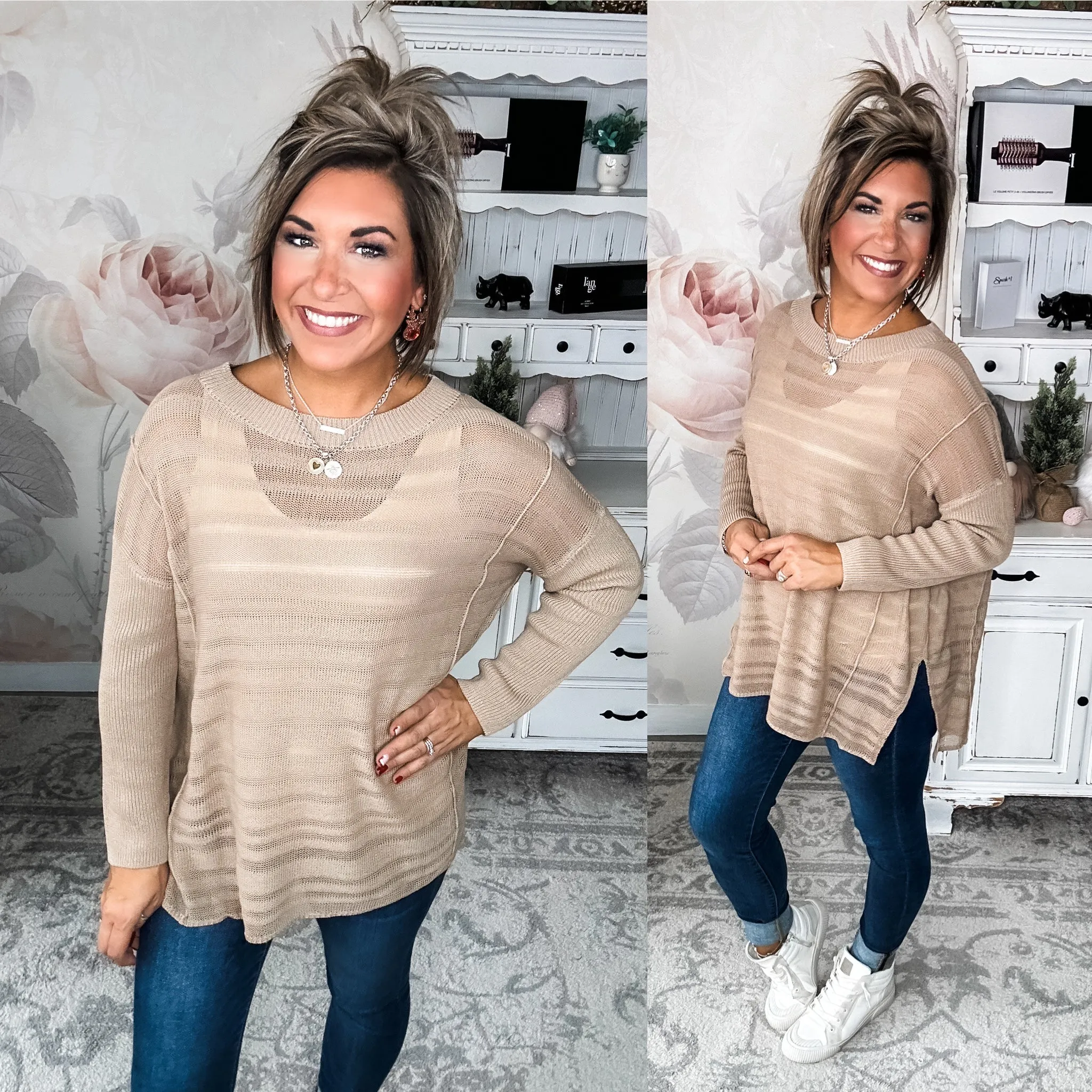 It's Worth It Tunic Sweater - Oatmeal