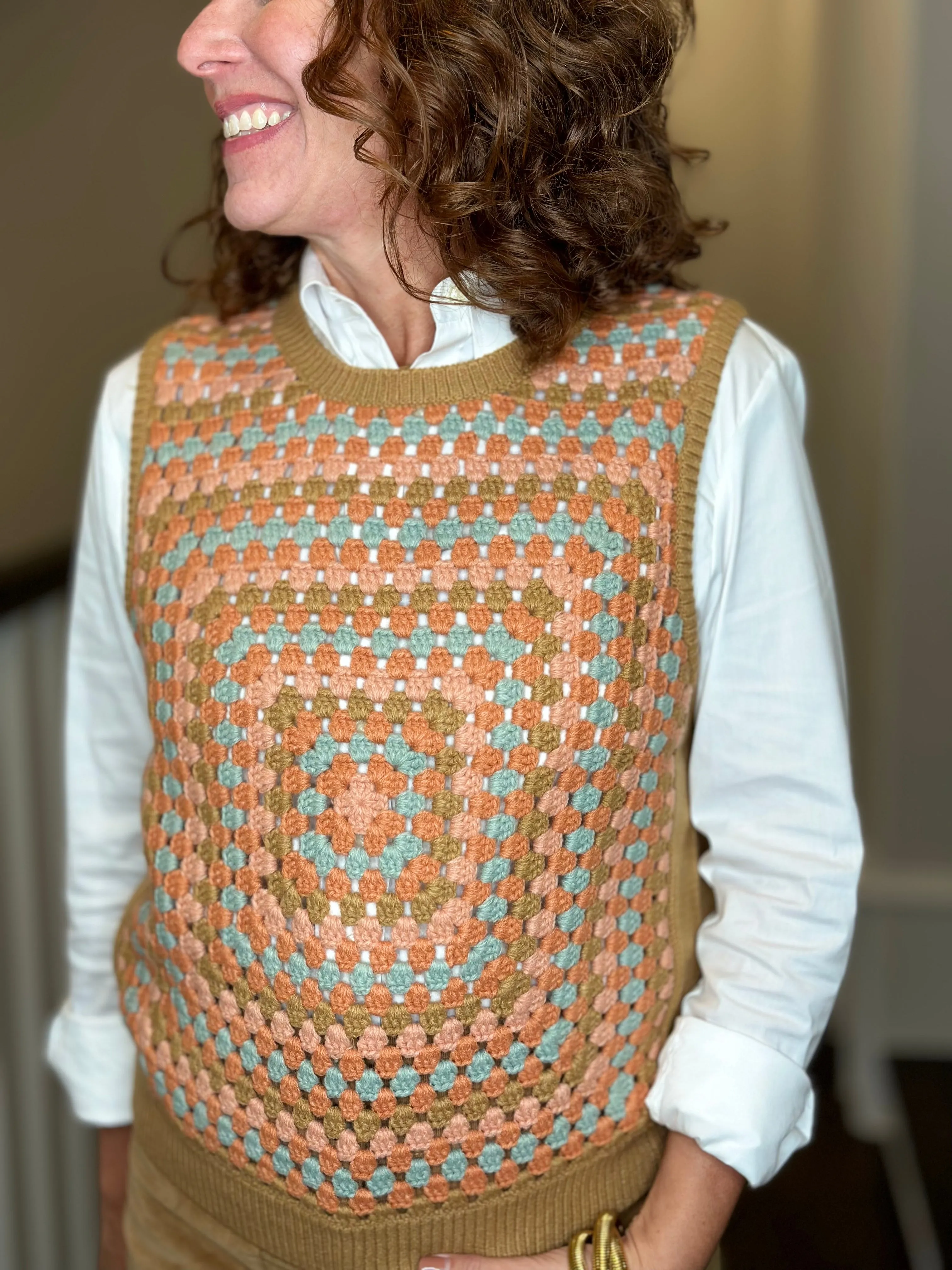 Ivy Jane Granny Square Sweater Vest