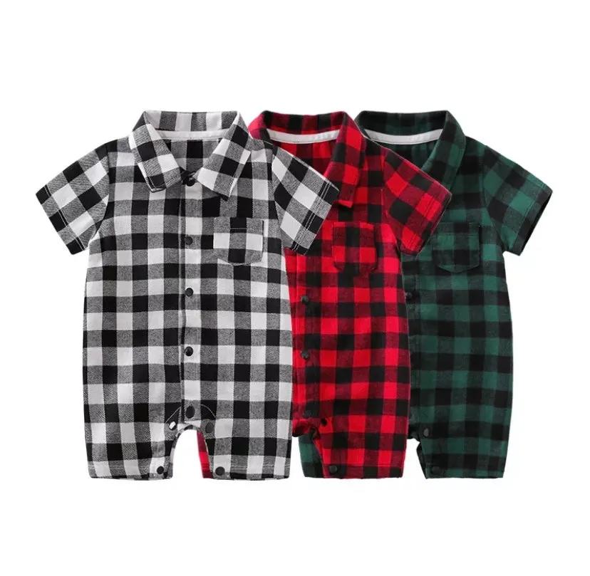 KIDS CHECKERED DESIGN JUMPSUIT