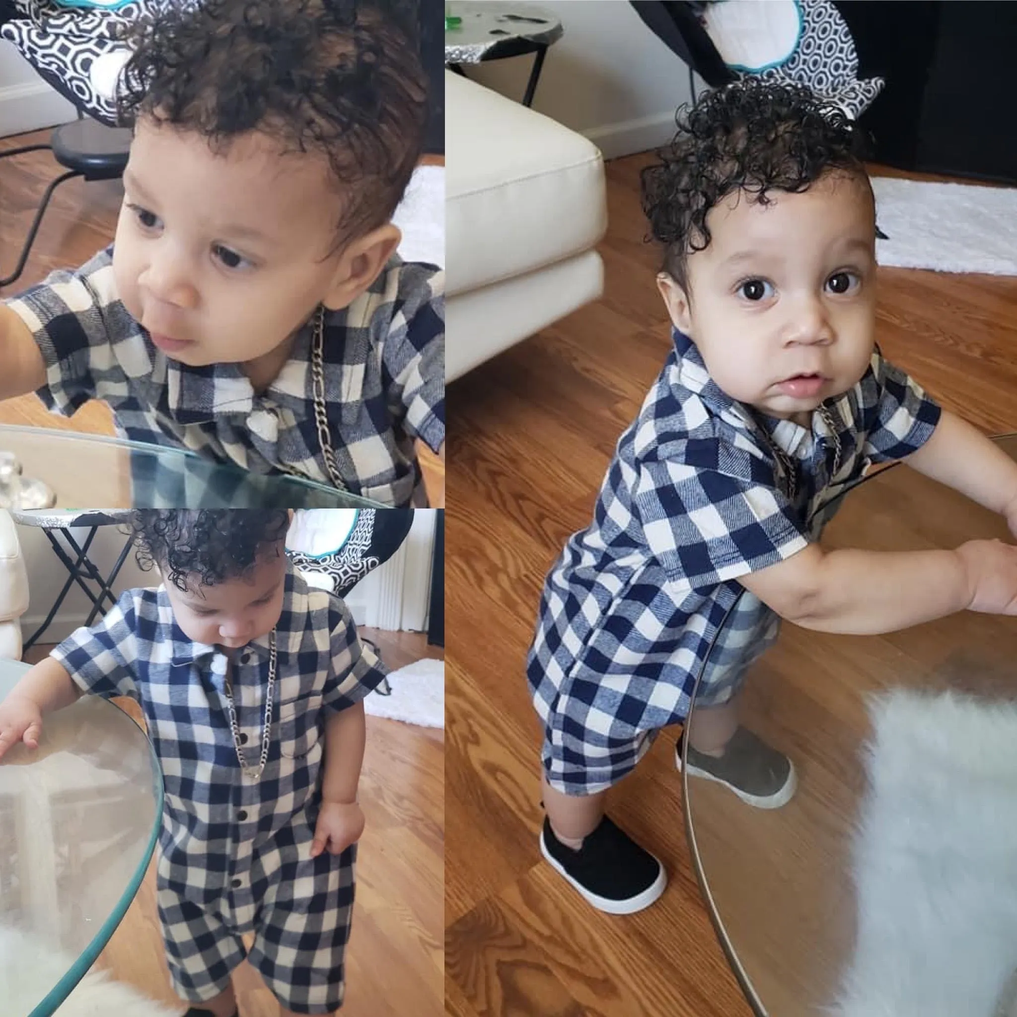 KIDS CHECKERED DESIGN JUMPSUIT