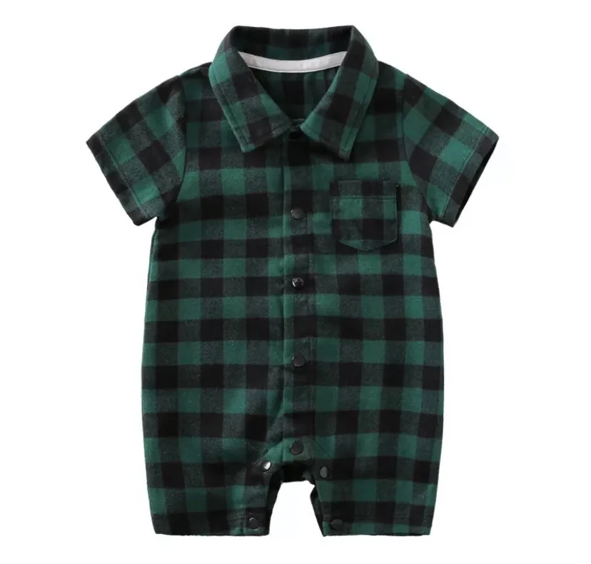 KIDS CHECKERED DESIGN JUMPSUIT