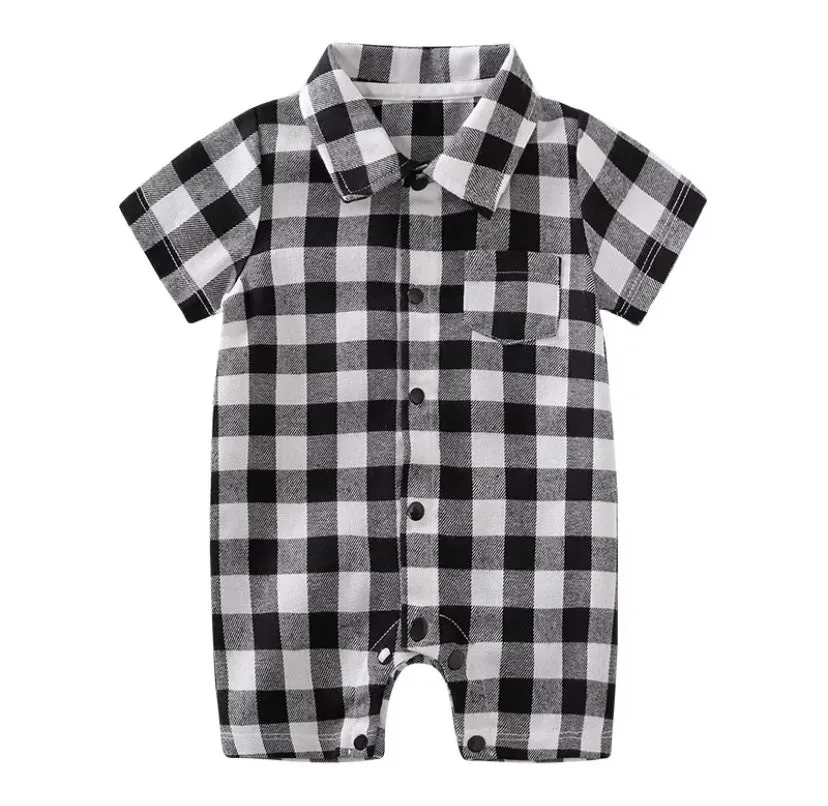 KIDS CHECKERED DESIGN JUMPSUIT