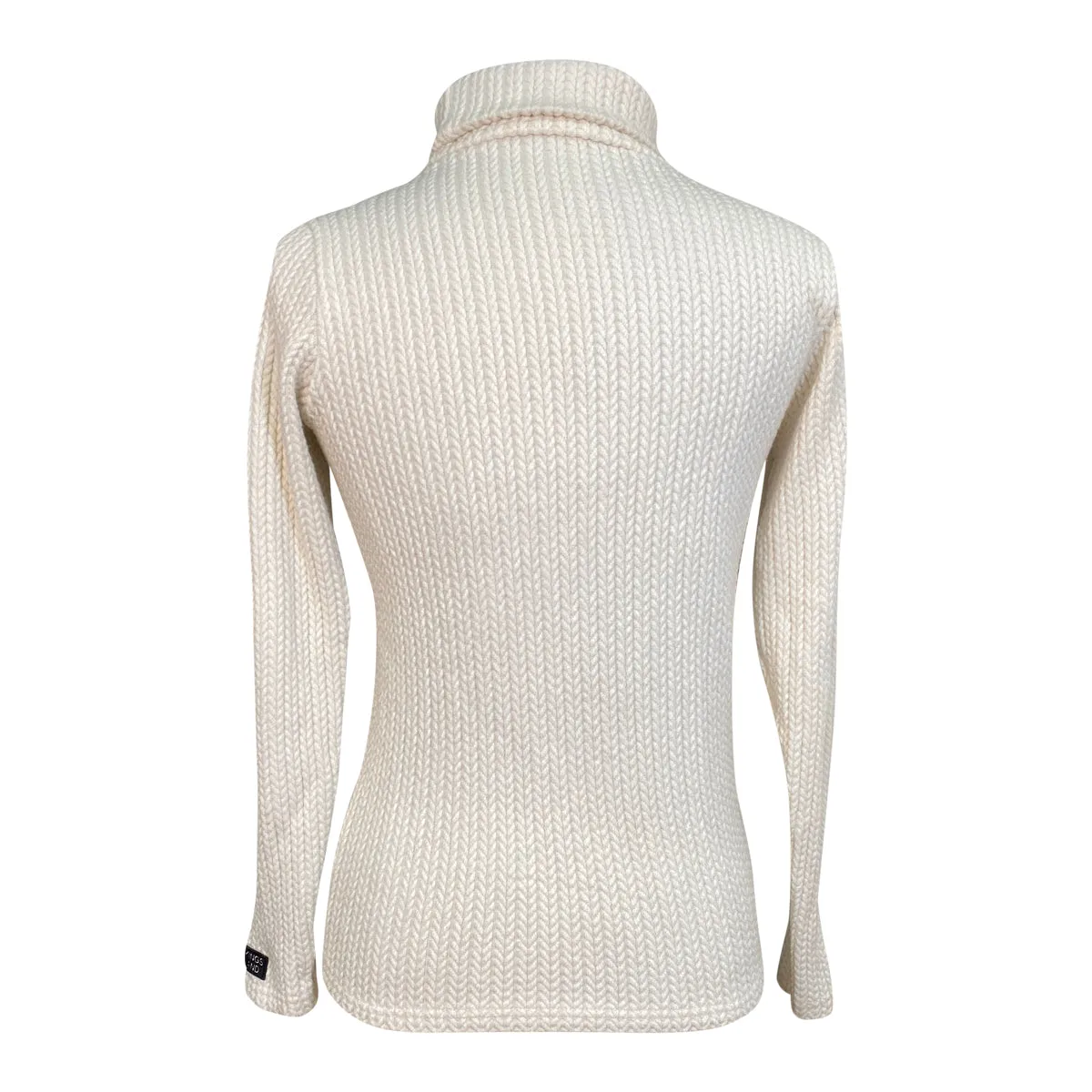 Kingsland Cable Knit Turtleneck Sweater in Ivory - Women's Medium