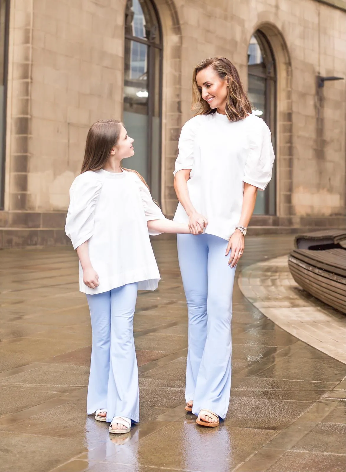 Ladies Baby Blue Flares