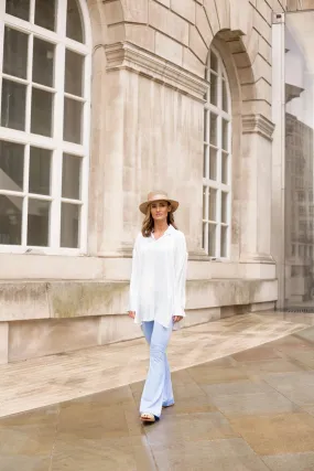 Ladies Baby Blue Flares