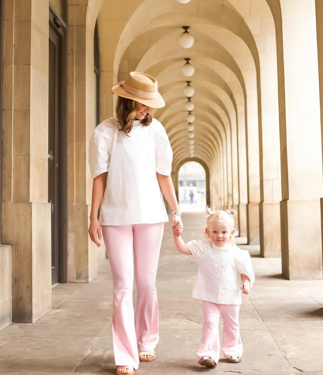 Ladies Baby Pink Flares