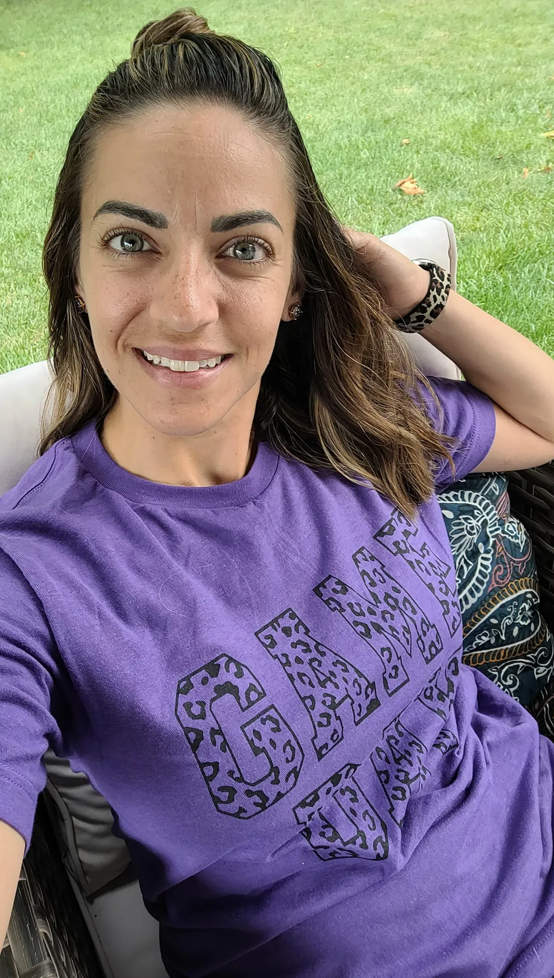 Leopard Game Day Tee - Purple