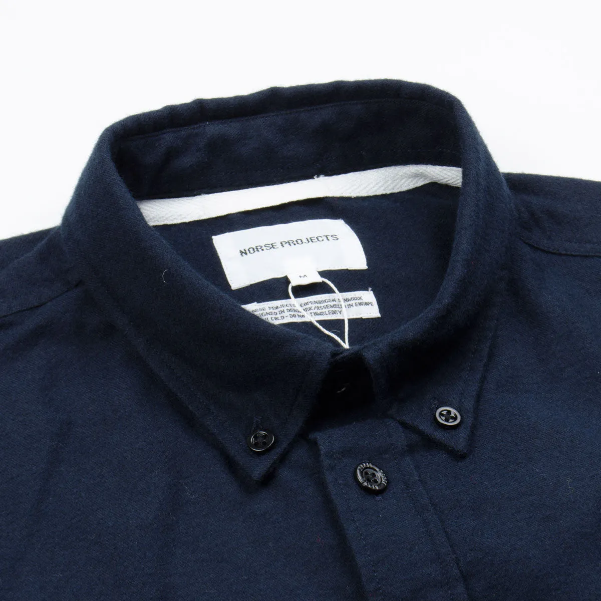 Norse Projects - Anton Brushed Flannel Shirt - Dark Navy